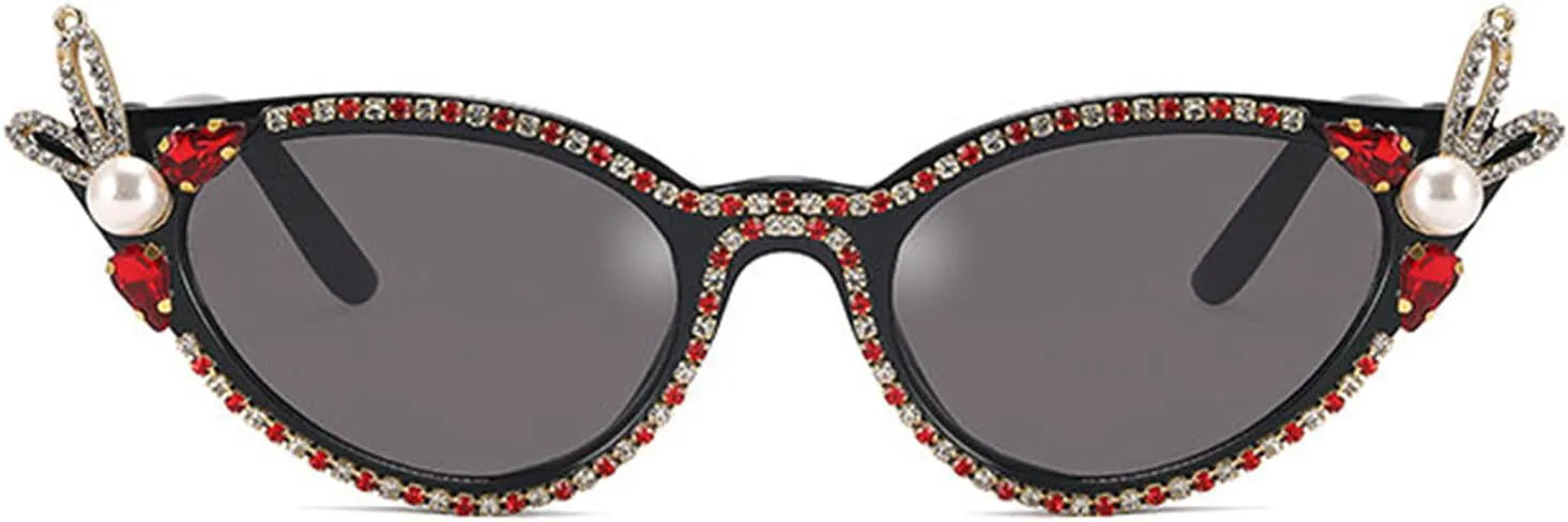 

Солнцезащитные очки Helena со стразами, модные женские солнцезащитные очки с бриллиантовым блеском для вечеринки, хрустальные солнцезащитные очки, Rabbit