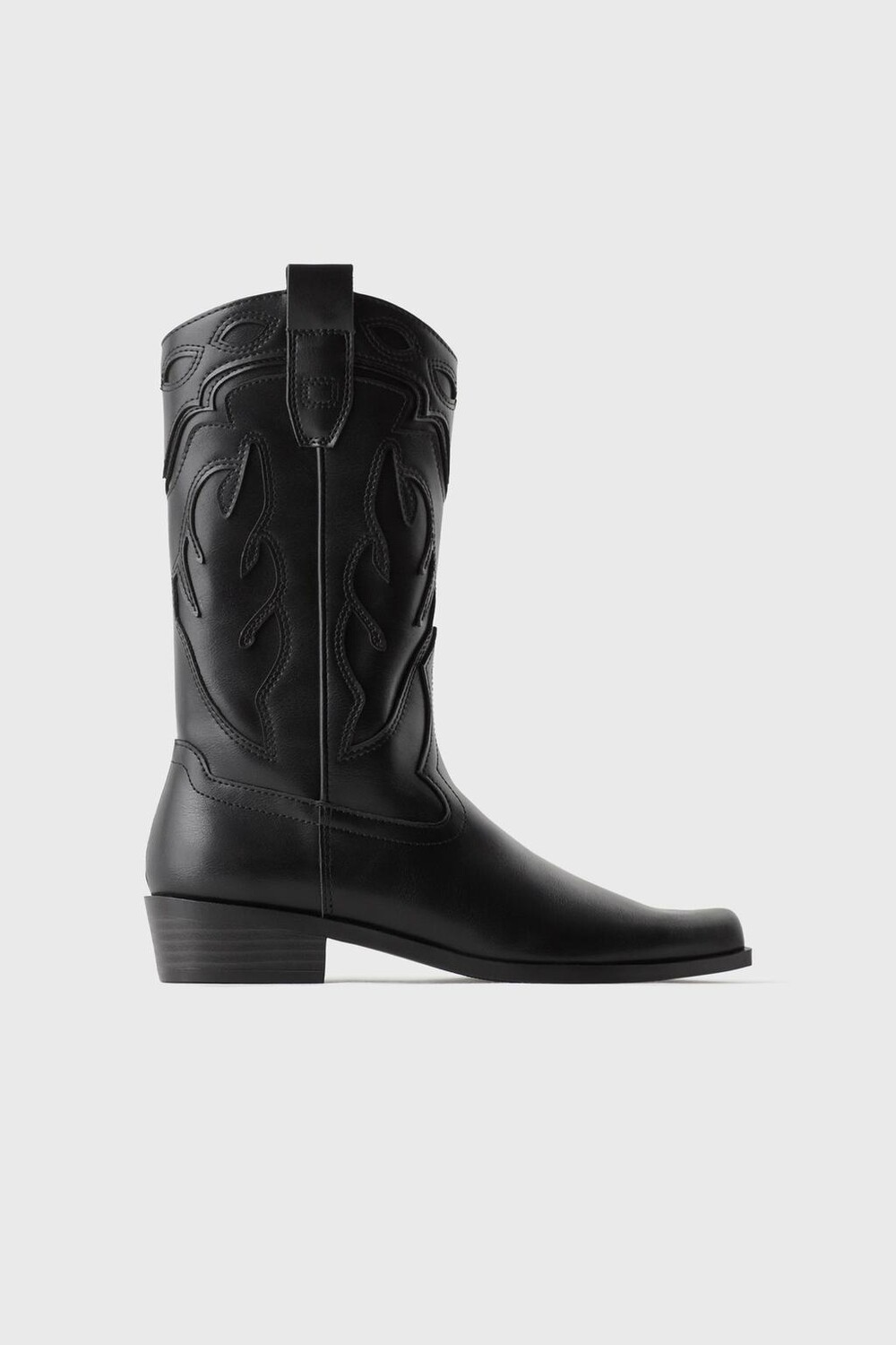 

Ковбойские сапоги z3d монохромные ZARA, черный