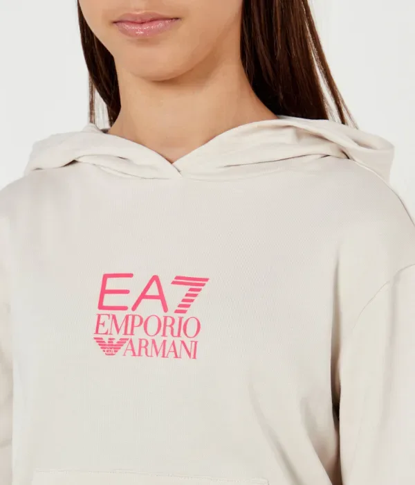 Толстовка regular fit Ea7, бежевый — фото 4