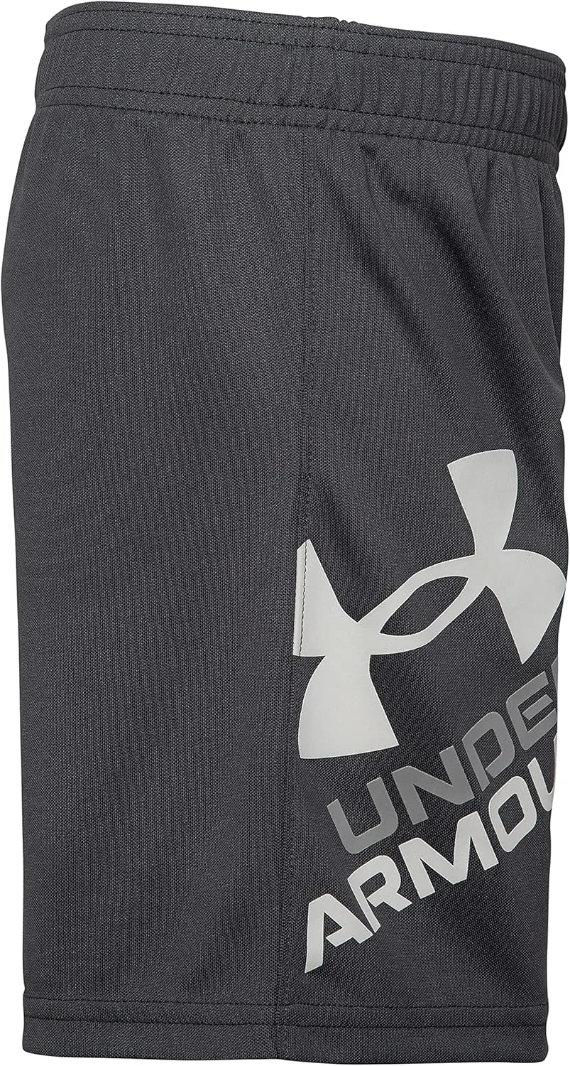 Детские шорты Under Armour Performance Tech с эластичным поясом, легкие и быстросохнущие, Symbol Black/White — фото 2
