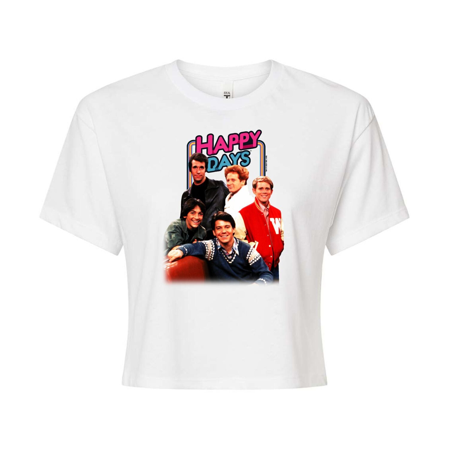 

Укороченная футболка Happy Days для юниоров Licensed Character, белый