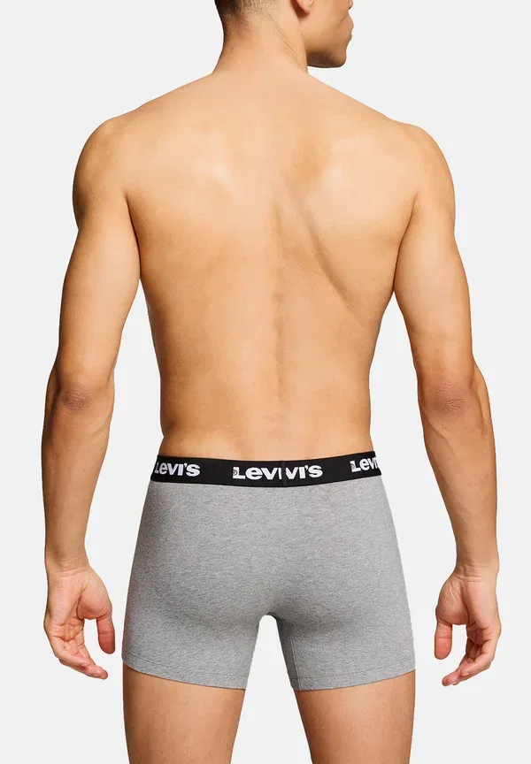 Трусы мужские Levis herren boxershorts repeat logo boxer unterwäsche pants 4 er pack trunks Levi'S, средне-серый меланж — фото 2