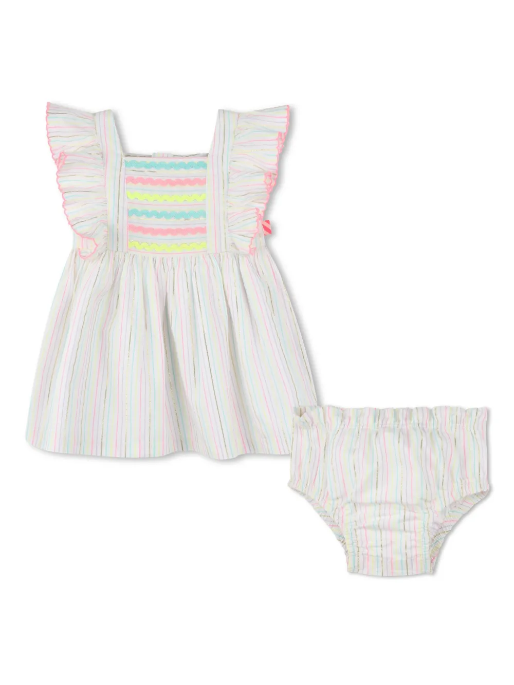

Комплект из платья и блумеров в полоску Billieblush, белый