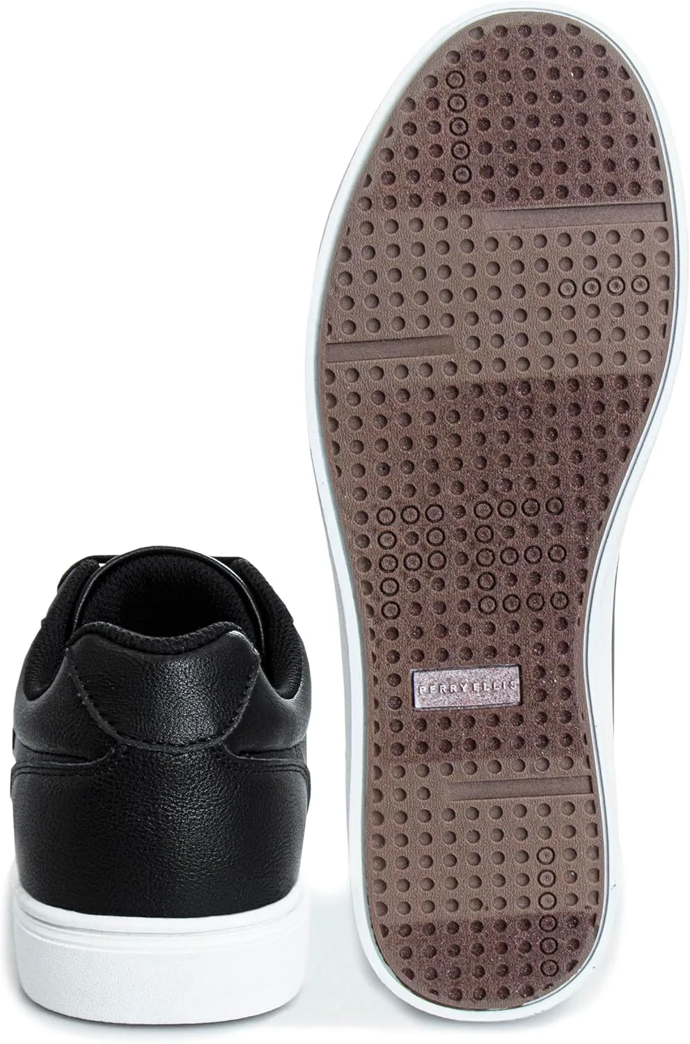 Кроссовки для мальчиков Perry Ellis, повседневные, шнуровка, низкие (размеры 13-6 для детей младшего и старшего возраста), черный — фото 4