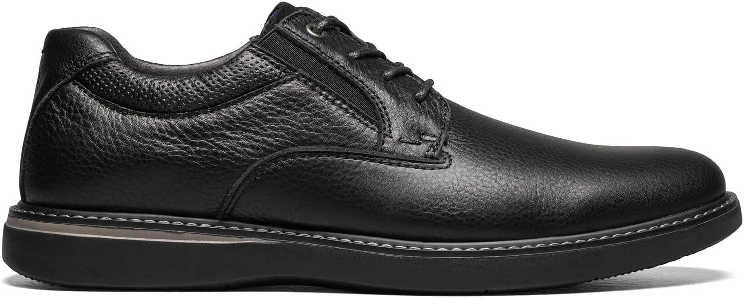 Мужские кожаные оксфорды Nunn Bush Bayridge с гладким носком и шнуровкой, модель Plain Toe, Black — фото 3