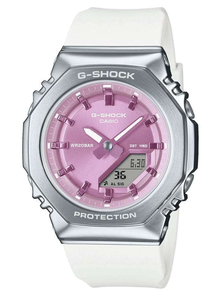 

Casio Женские часы G-Shock Classic, белые/сиреневые