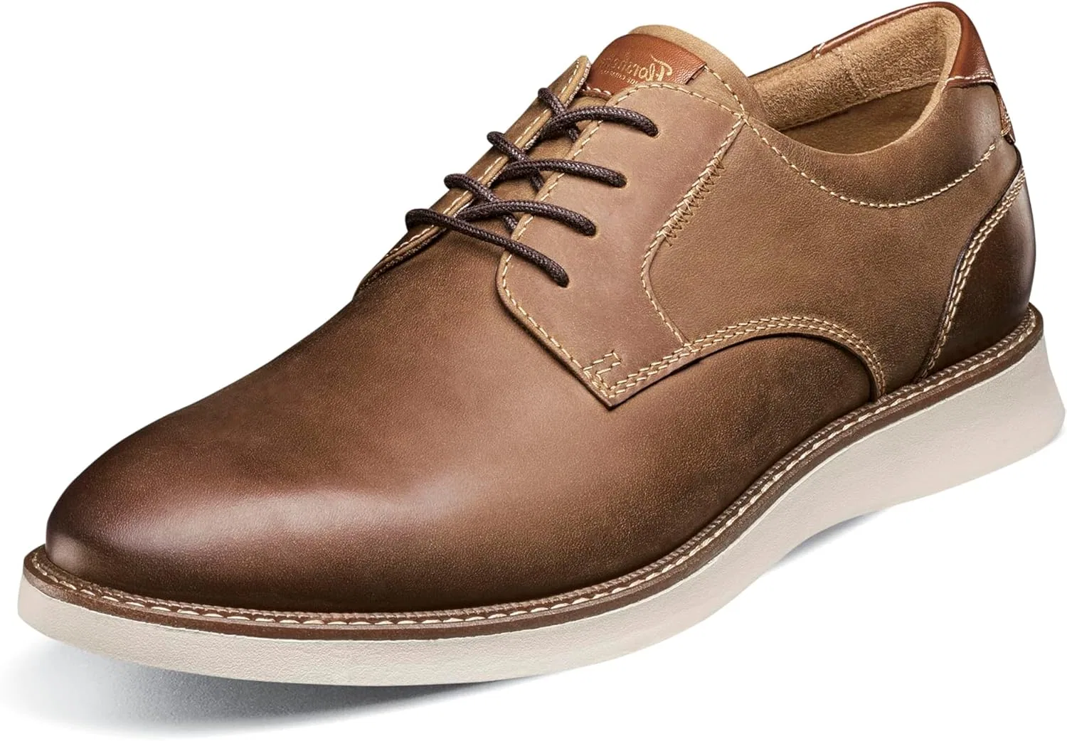 Мужские оксфорды Florsheim Lanciano с гладким носком, Brown Crazy Horse