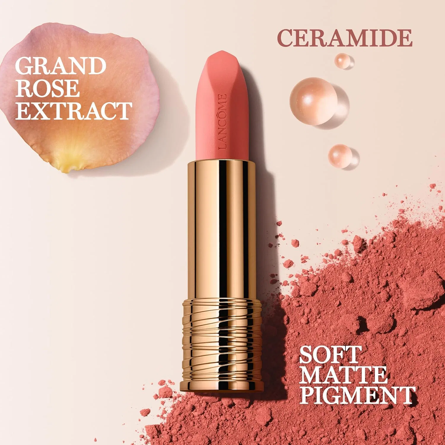 Матовая увлажняющая помада «L'Absolu Rouge Intimate Mat» от Lancôme Lancôme, Brown Sans Filtre 121 — фото 3