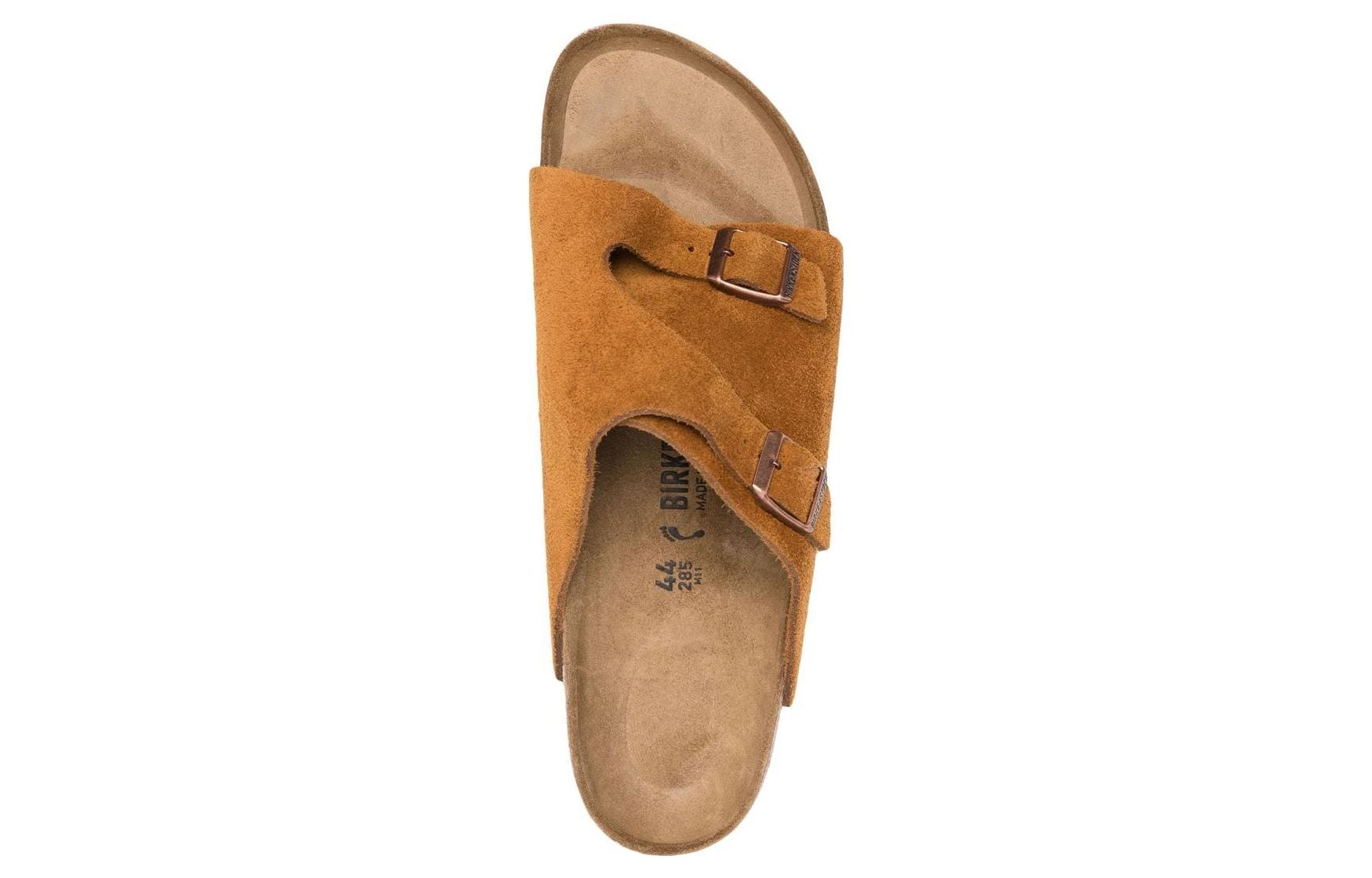 Тапочки (WMNS) Birkenstock Zrich Suede Leather Narrow Fit 'Mink' 1023891, коричневый — фото 4
