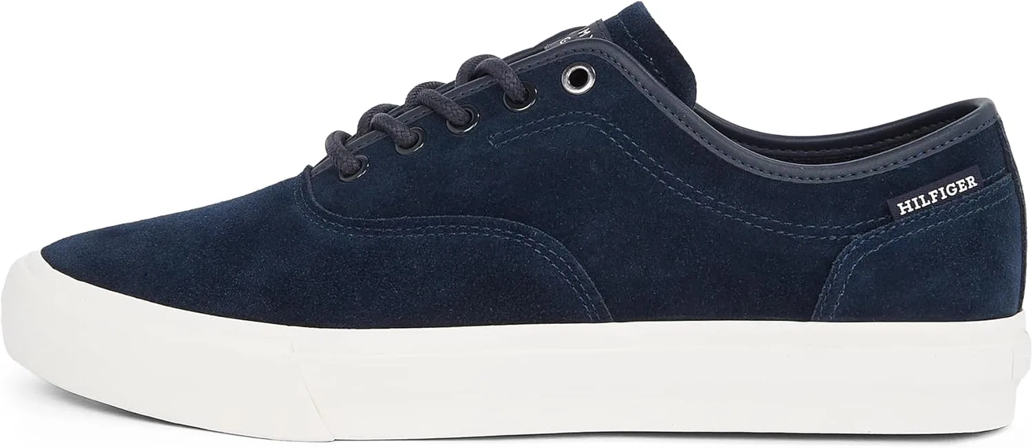 Мужские низкие кроссовки TOMMY HILFIGER Th Hi Vulc Oxford Suede Fm0fm05401, Blue Desert Sky