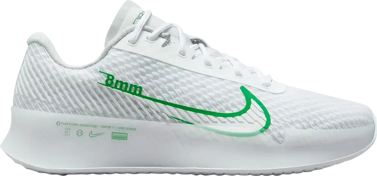 Кроссовки Wmns NikeCourt Air Zoom Vapor 11 HC 'White Kelly Green', белый