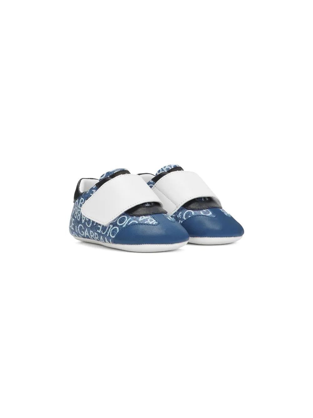 

Кроссовки на липучках с монограммой Dolce & Gabbana Kids, синий