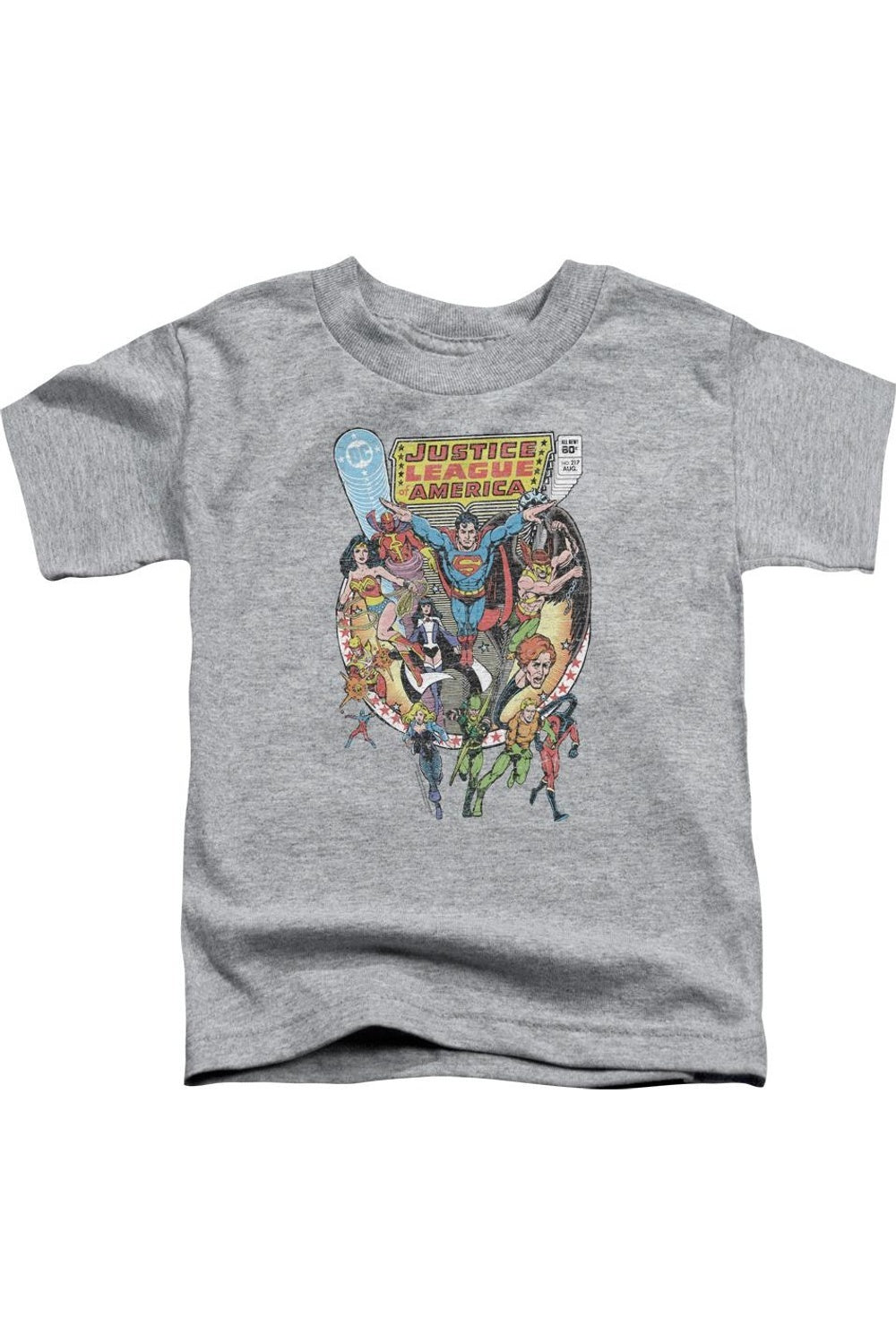 

Футболка с коротким рукавом для детей "Команда Лиги Справедливости Америки" Gildan, Athletic Heather