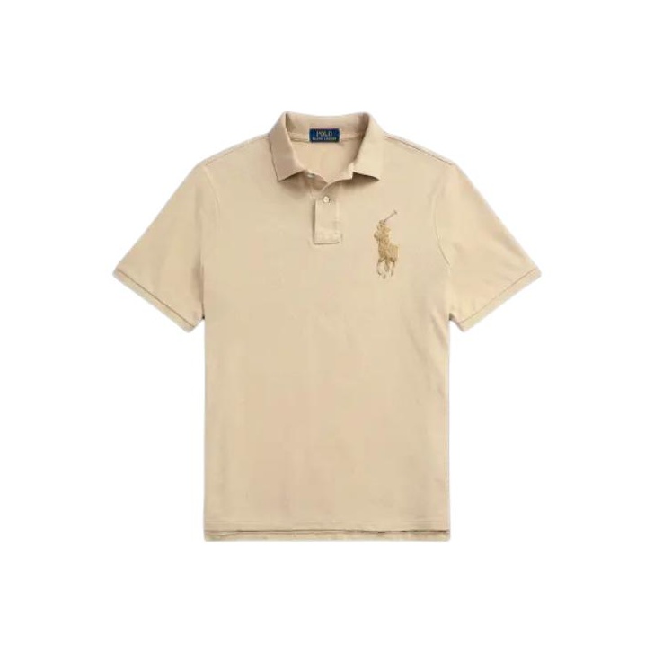 Polo Ralph Lauren Классический покрой поло с большим пони и сетчатой тканью поло для мужчин khaki