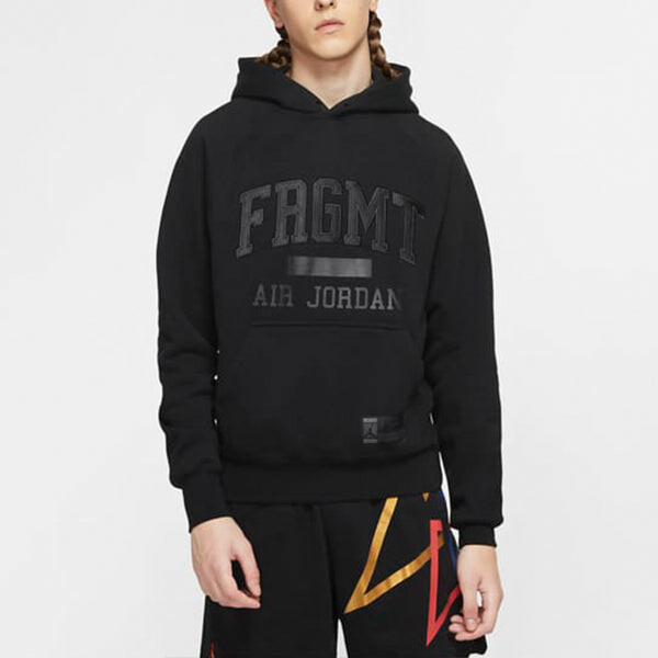 Толстовка Air Jordan x Fragment Design FW Pullovers Street Style Collaboration Long Sleeves Men Black, черный — фото 2