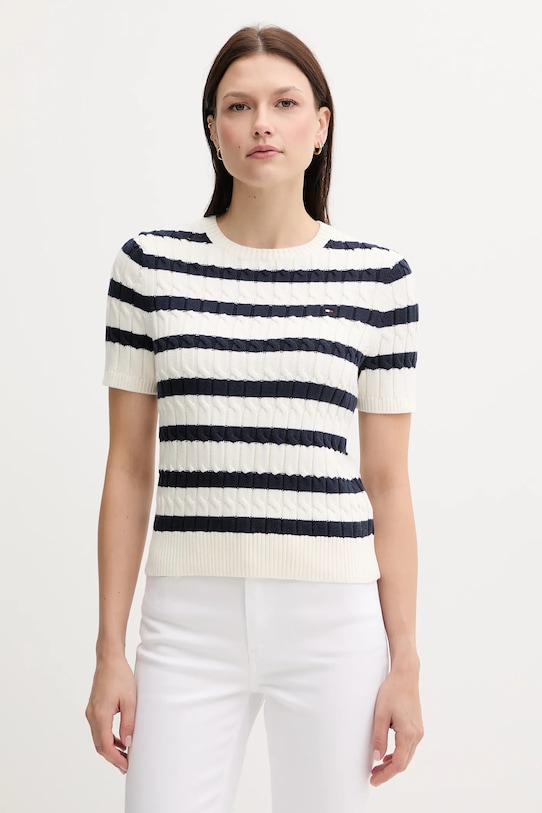 

Хлопковый свитер Tommy Hilfiger, бежевый