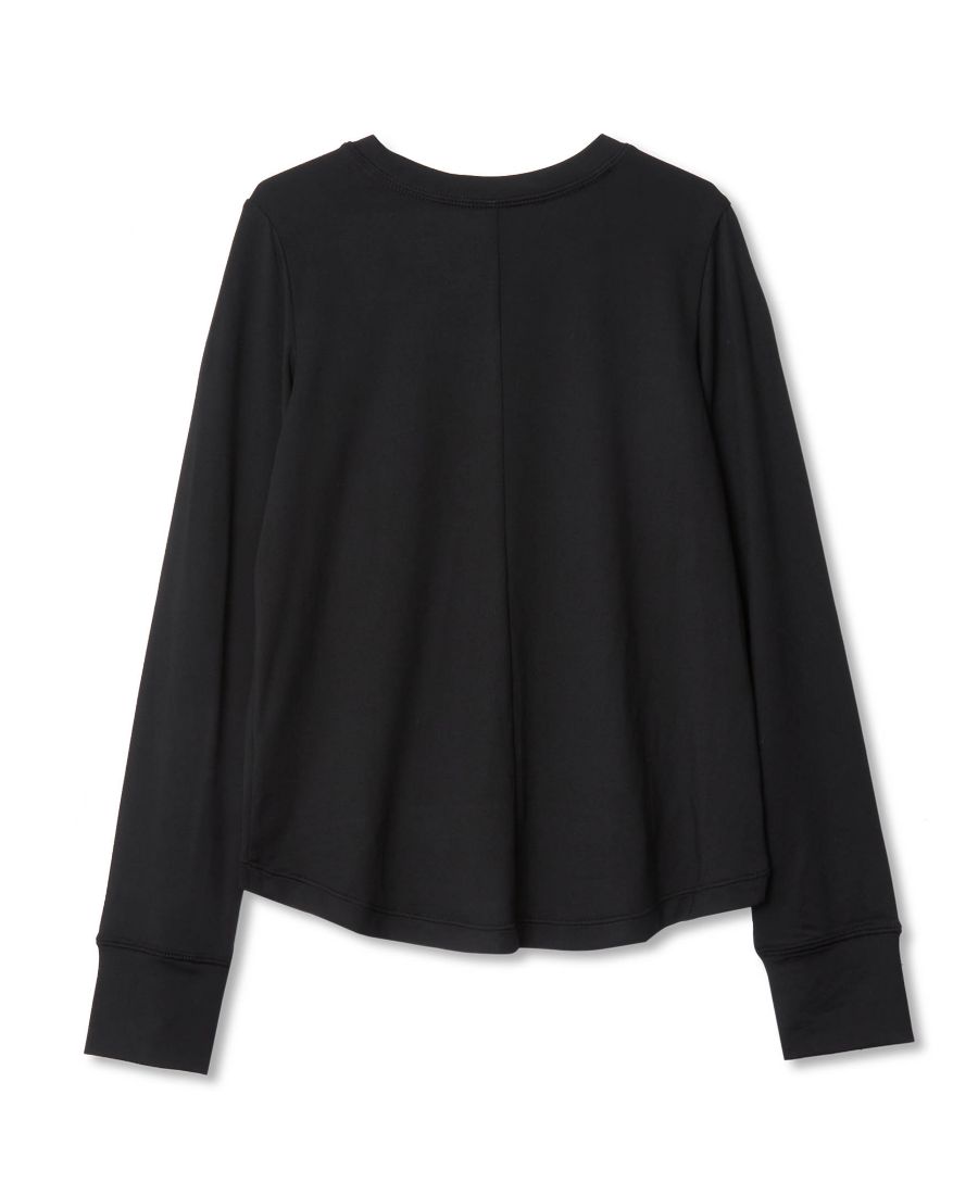 Детская спортивная футболка с длинным рукавом Lands' End, Black — фото 3