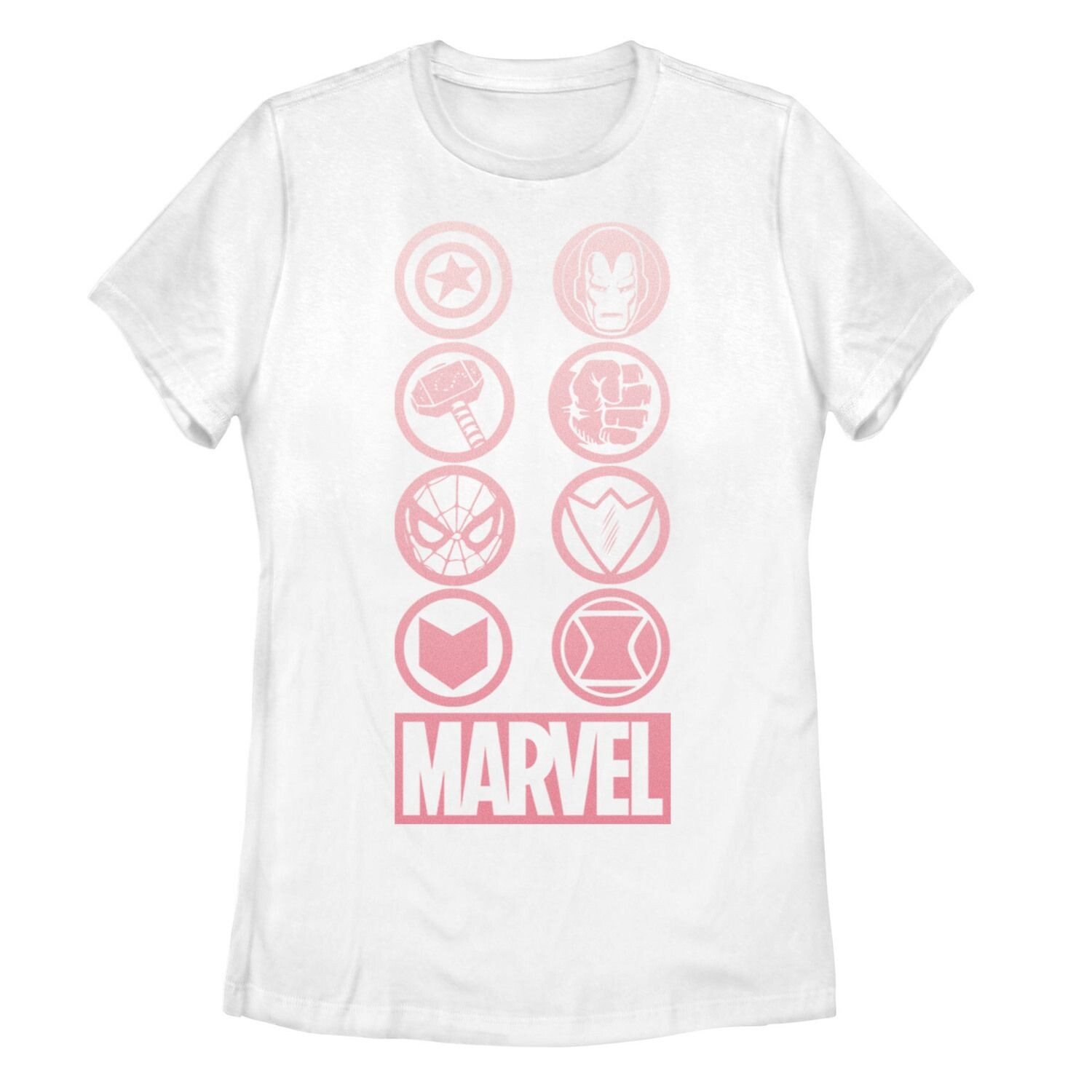 

Футболка Juniors' Marvel Gradient Ombre Circle Icons Marvel