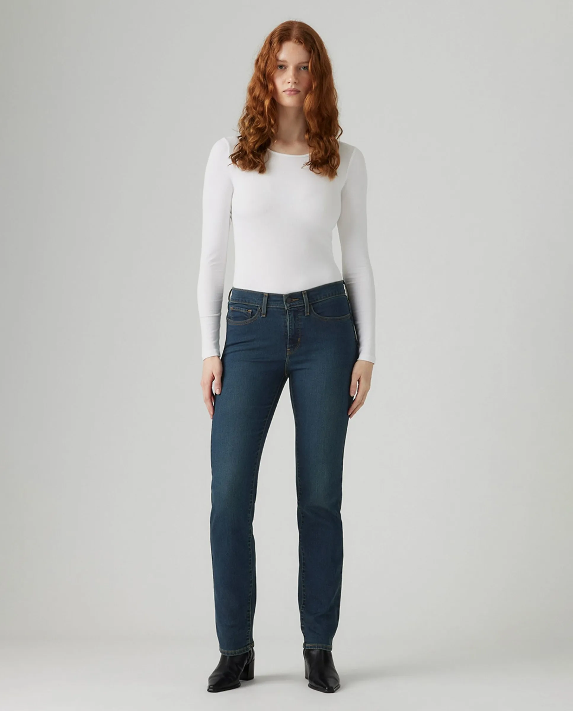 

Женские прямые джинсы Vaquero recto 314 средней посадки Levi'S, темно-синий