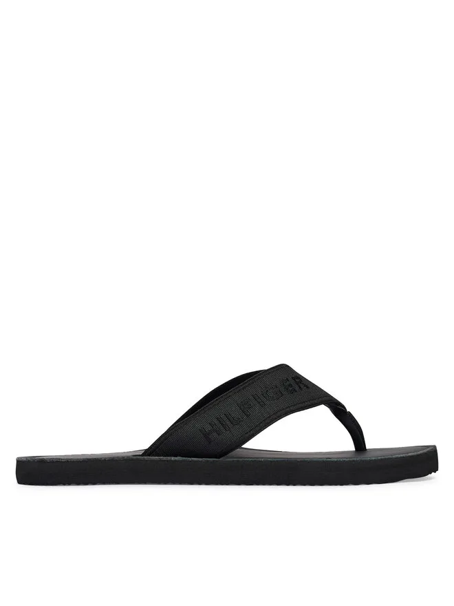 Tommy Hilfiger Шлепанцы с жаккардовым логотипом FM0FM05808, черные — фото 2