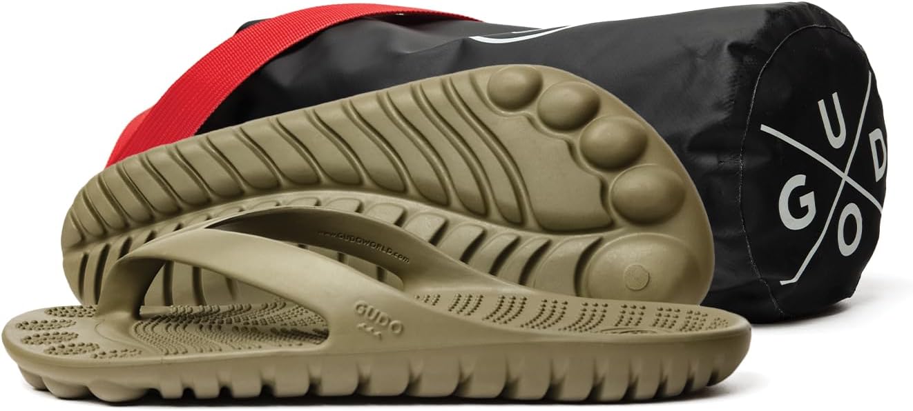 

Сандалии GUDO и водонепроницаемая сумка DryBag- сочетают комфорт и красивую эстетику, стимулируя рефлексологические точки стоп. Сандалии для женщин и мужчин, вдохновленные отпечатками ног на пляже, с массажной подошвой из EVA-пены Gudo World, зе...