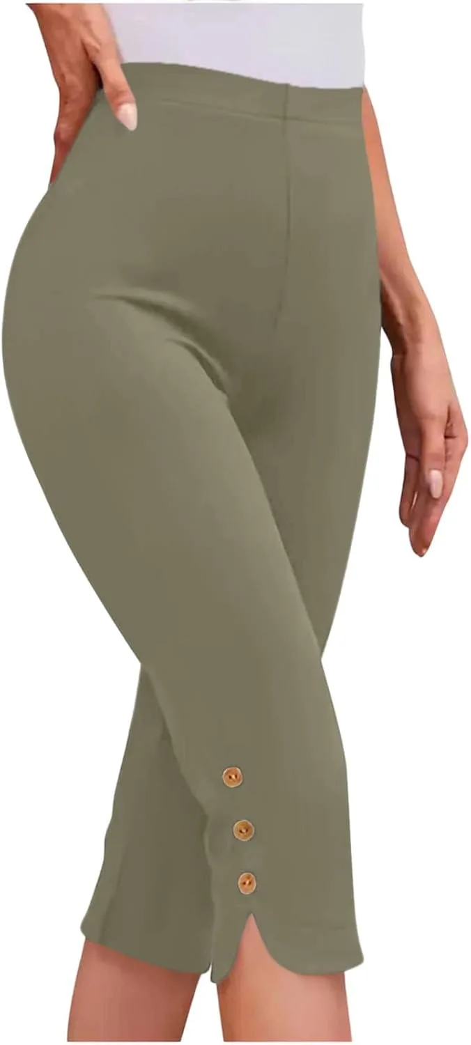 

Женские капри с высокой талией Stretch Pull on Floleo