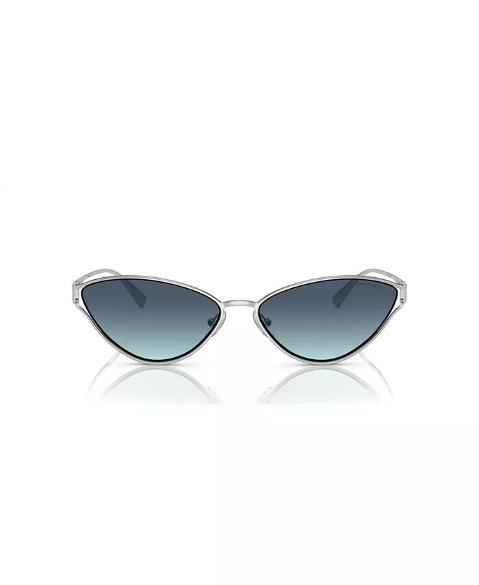 Женские солнцезащитные очки с градиентом TF3095 Tiffany & Co., серебро — фото 2