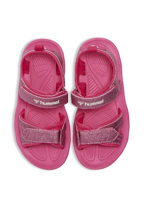 Сандалии для ходьбы glitter jr. Hummel, Pink Flambã — фото 3