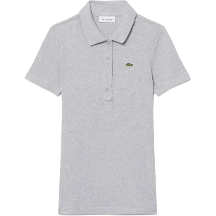 Мужское поло LACOSTE с патчем, CCA/Silver Gray