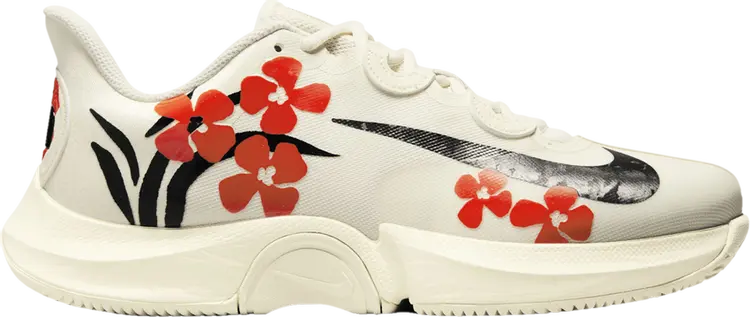 Кроссовки Naomi Osaka x Wmns NikeCourt Air Zoom GP Turbo HC 'Hibiscus Flowers', кремовый