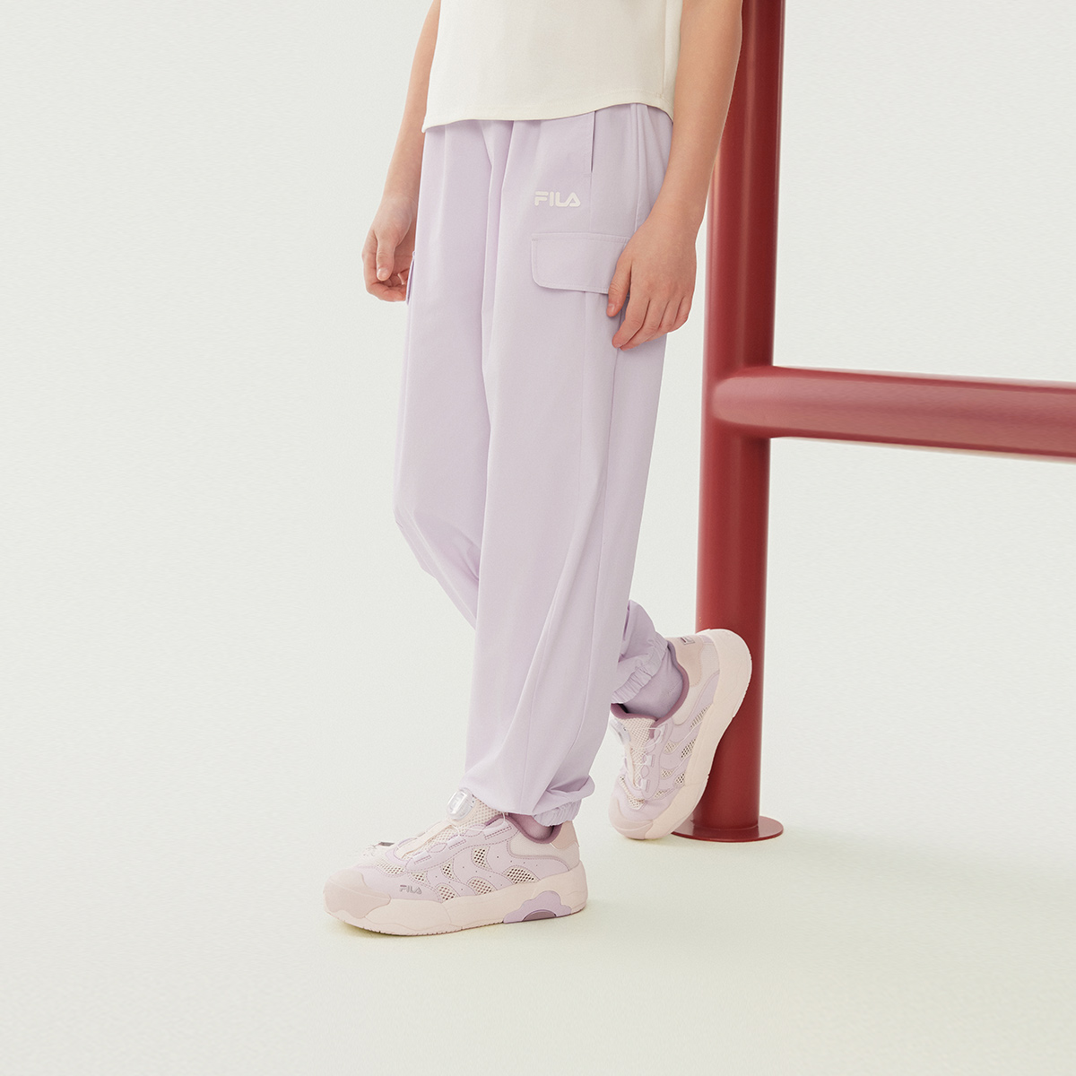 FILA KIDS Штаны летние для подростков потрясающий фиолетовый — фото 4