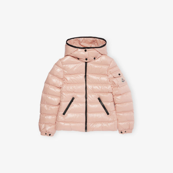 

Детская утепленная куртка Moncler с капюшоном 4-14 лет, розовый