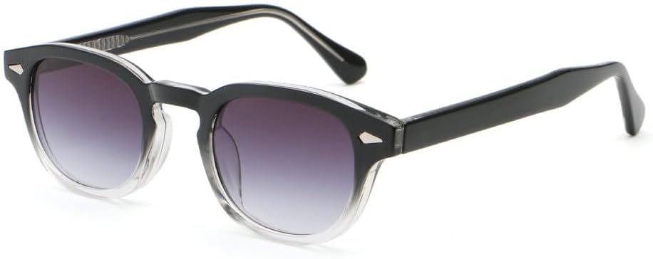 

Солнцезащитные очки UV400 - Маленькая оправа, панк-стиль, градиентная расцветка, для женщин и мужчин, для бега и занятий спортом на открытом воздухе UYPTK, Black Clear Gray