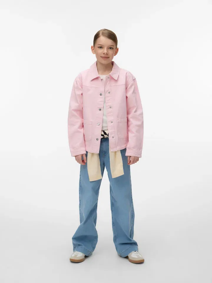 Джинсовая куртка, хлопок, Vero Moda Girl, розовый