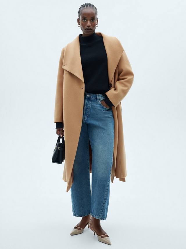 

Роскошное шерстяное пальто sirenita Mango, цвет Medium Brown