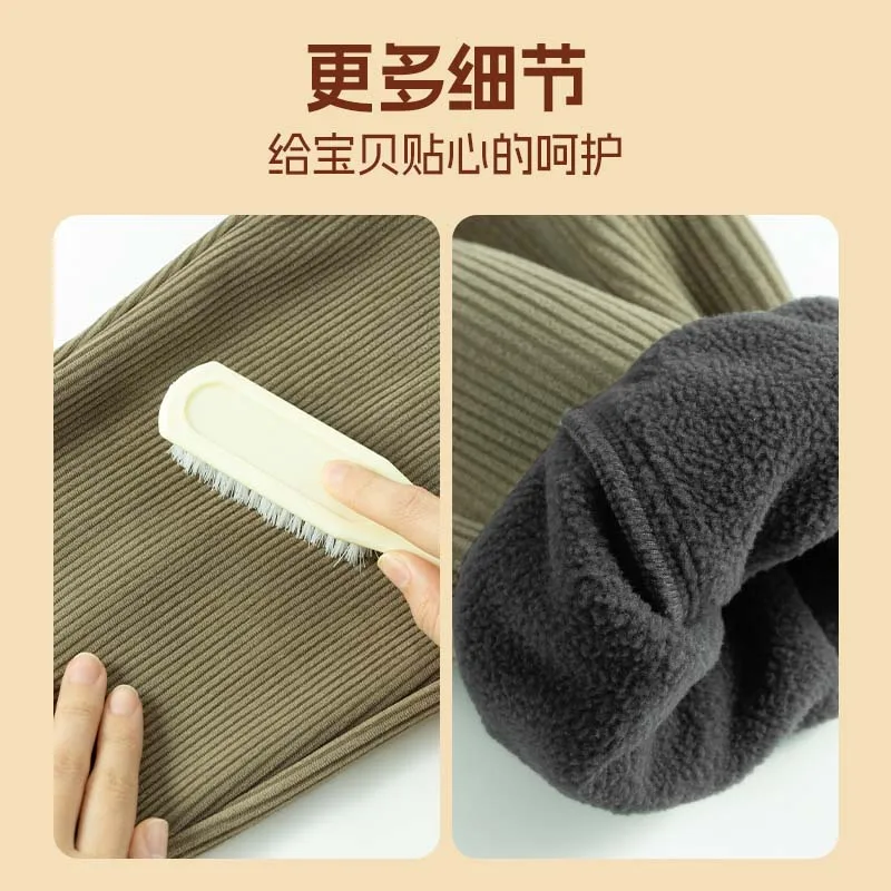 Детские спортивные брюки Moderate WARRIOR, [Corduroy with Fleece]Green/H Youth Gold K — фото 4