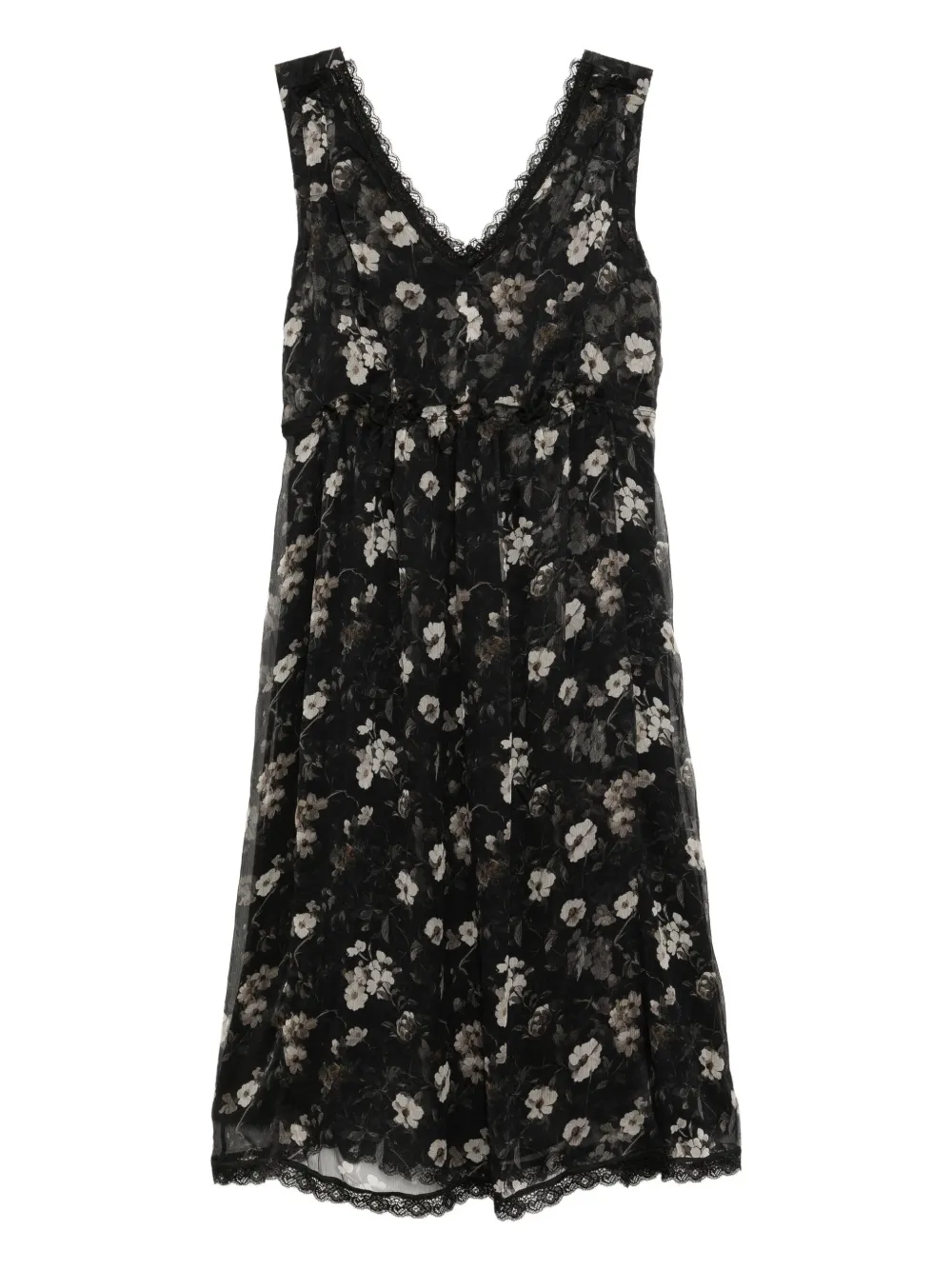 

Платье с цветочным принтом R13, черный