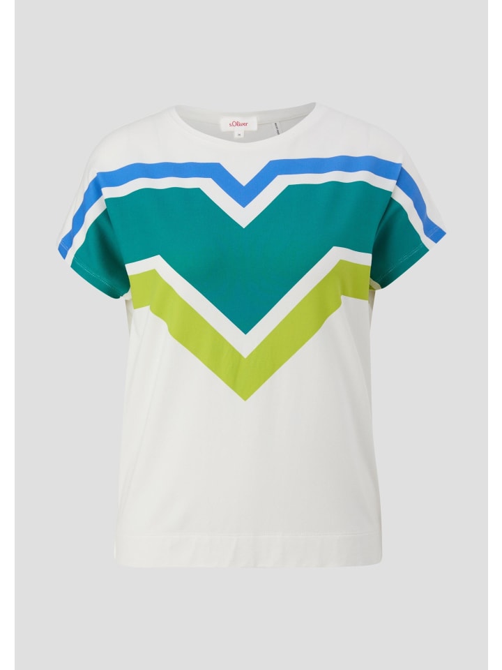 

s.Oliver Футболка цвета 02D0_cream, Хаки, s.Oliver Футболка цвета 02D0_cream