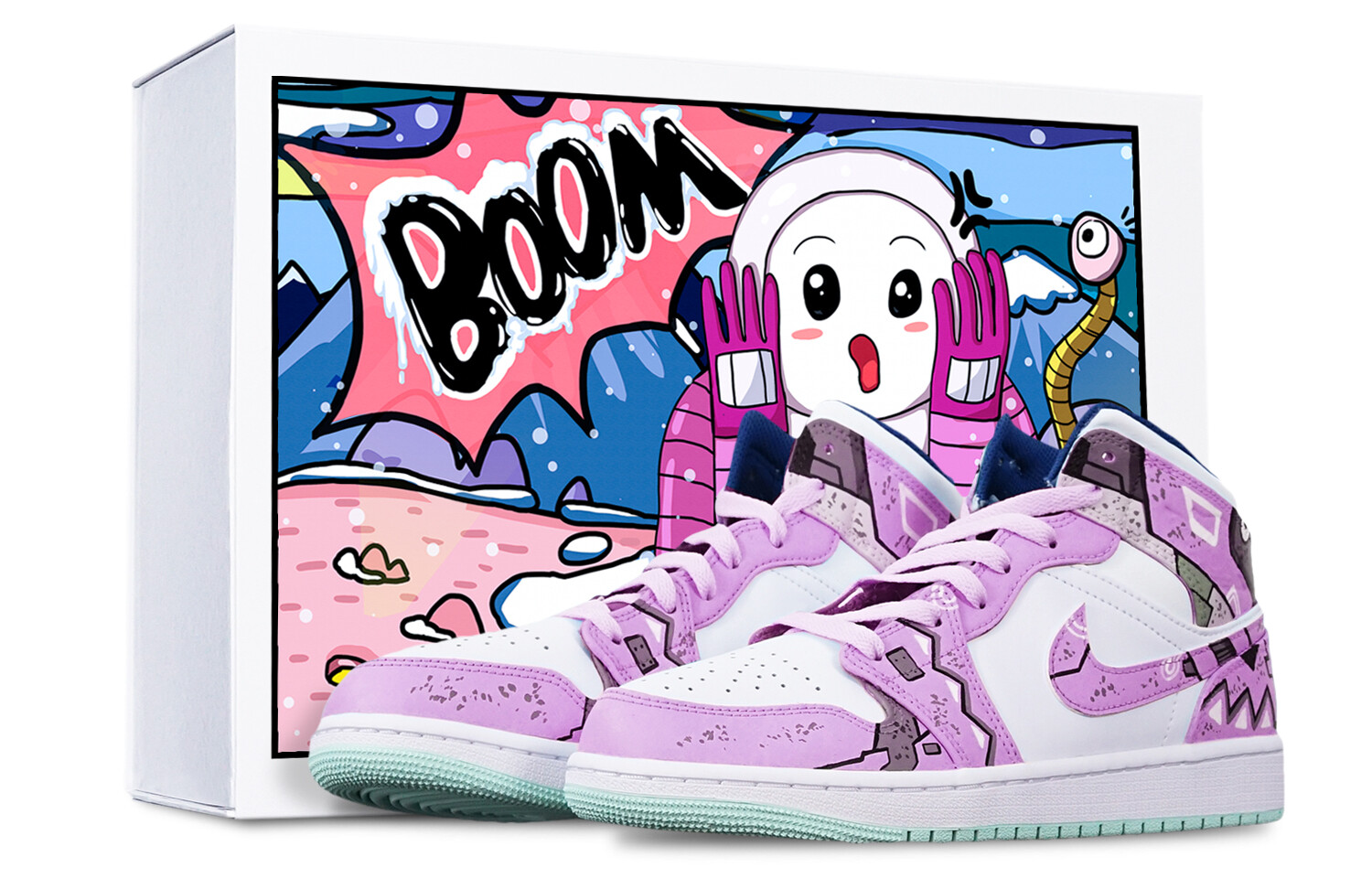 

Кроссовки Air Jordan 1 Vintage Basketball Shoes Women's High-Top White