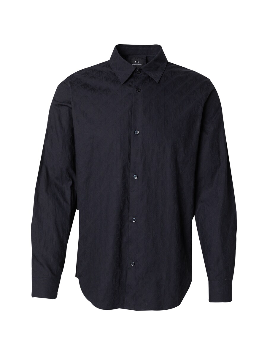 

Повседневная рубашка ARMANI EXCHANGE Regular fit Button Up Shirt, темно-синий