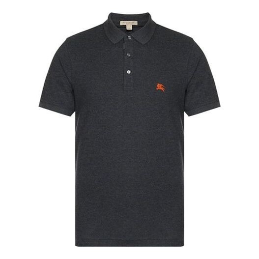 

Футболка men's logo short sleeve polo shirt gray Burberry, серый