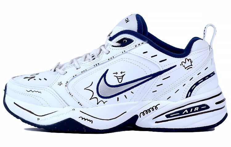 

Кроссовки Nike Air Monarch 4 Chunky Sneakers Unisex Low-top White/Blue/Black, белый/синий