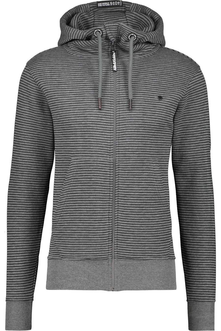

Толстовка с капюшоном на молнии Alife and Kickin Zip-Up Hoodie Trasher, цвет grey/dark grey