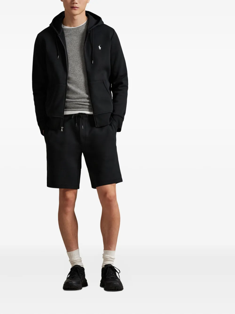 Спортивные шорты с кулиской и логотипом Polo Ralph Lauren, черный — фото 2