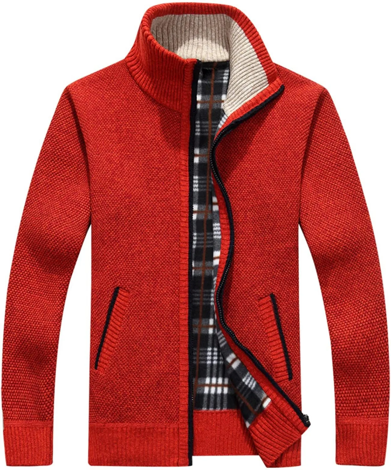 

Мужской кардиган Slim с высоким воротником и карманом Kaxiya2021