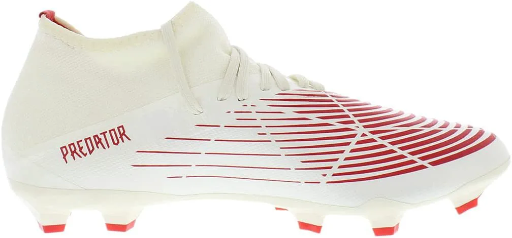 Футбольные бутсы Adidas Predator Edge.3 для твердого грунта, мужские, белый/ярко-красный/металлик — фото 3
