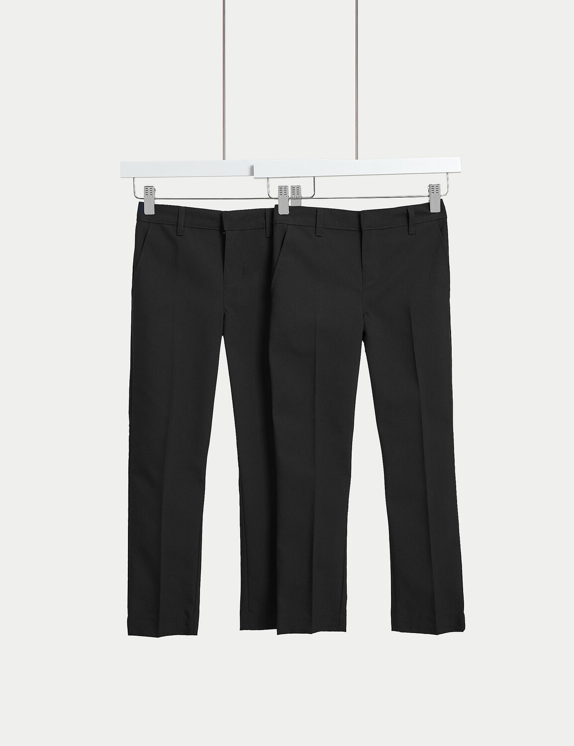 

2 шт. узкие школьные брюки для мальчиков (2–18 лет) Marks & Spencer, черный