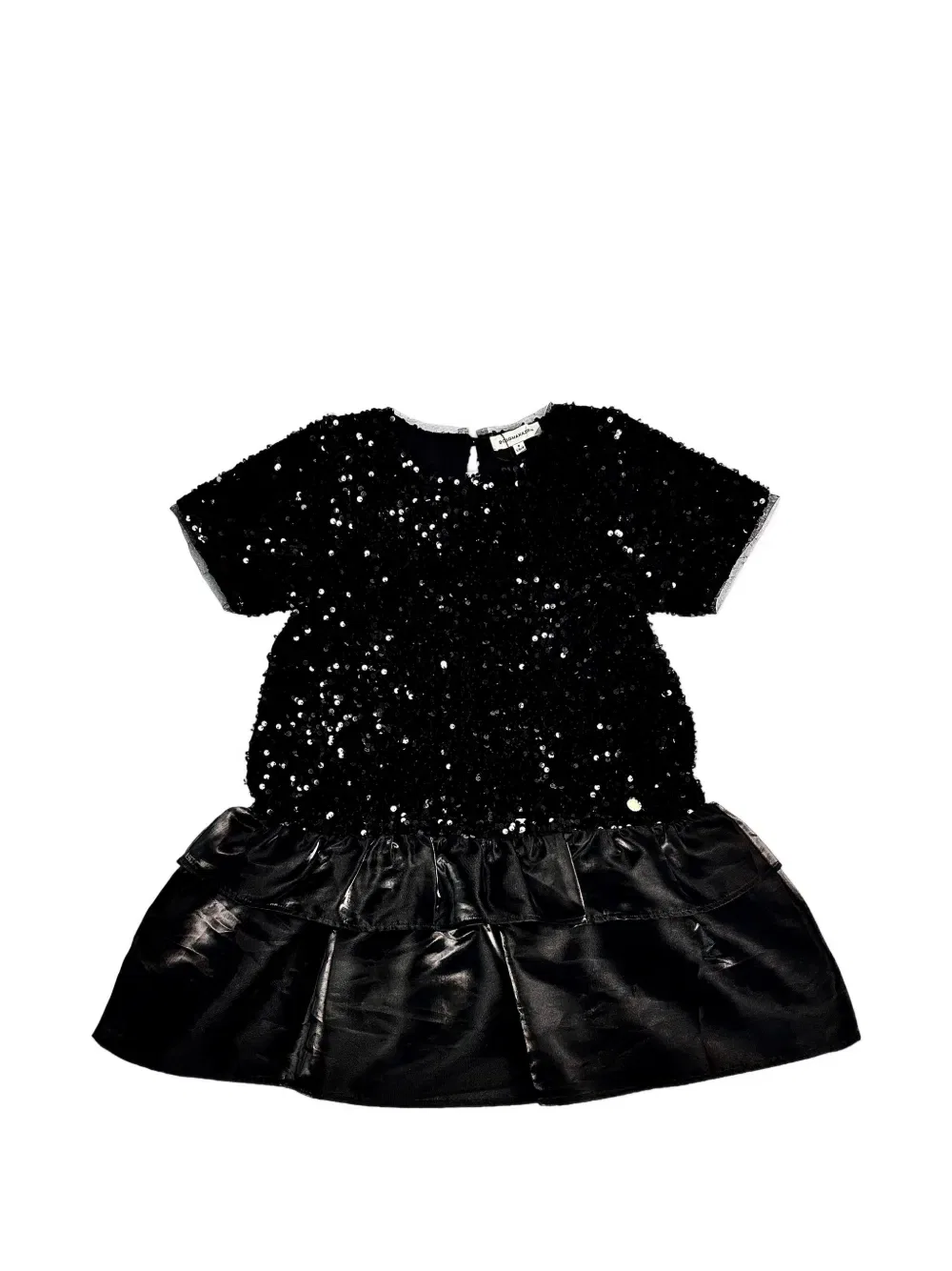 Платье с оборками и пайетками Bcbg Kids, черный