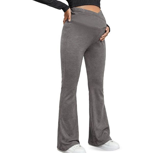 

Брюки для беременных с высокой талией и расклешенными штанинами Yesfashion, Gray