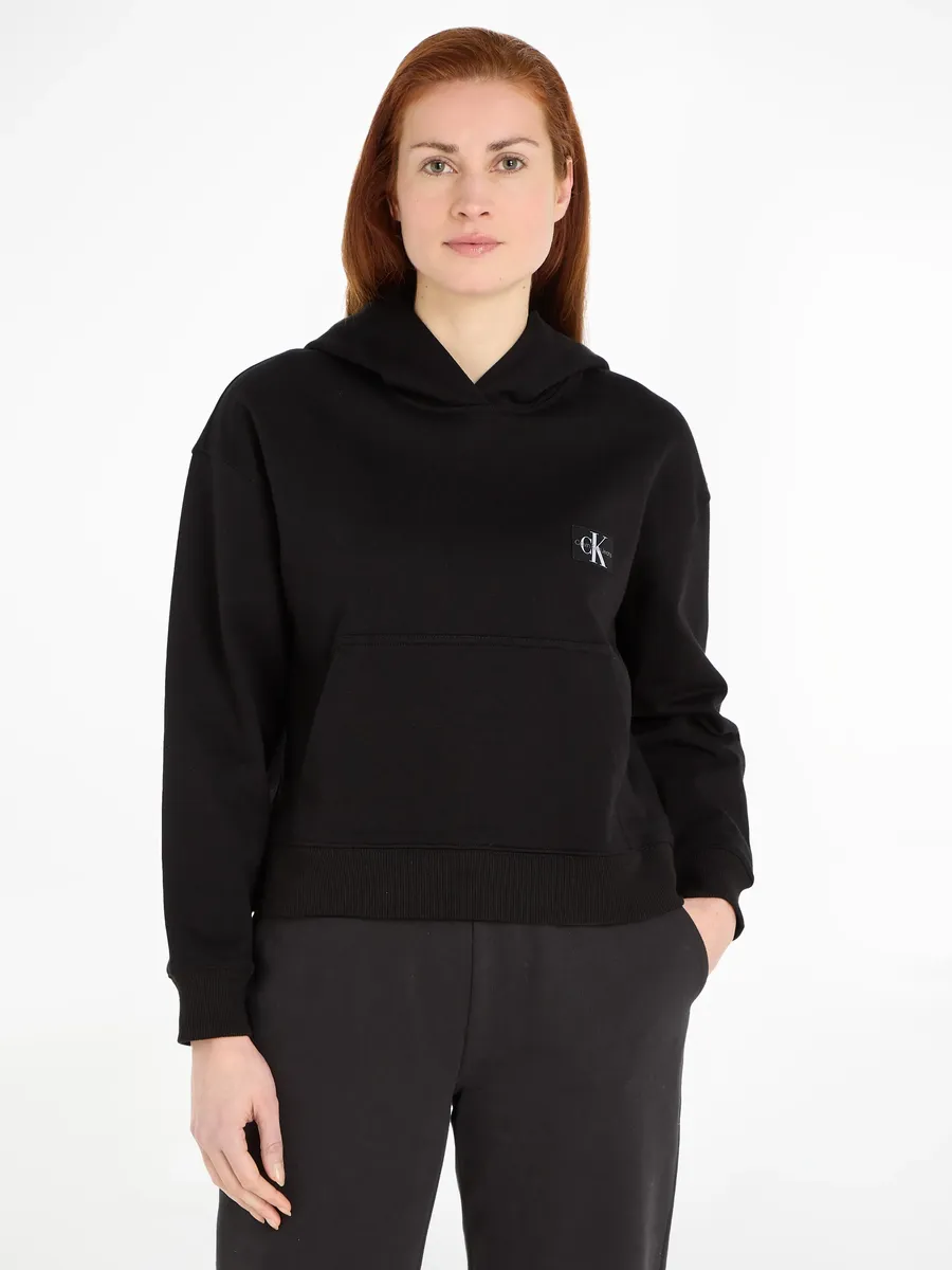 

Толстовка с капюшоном Calvin Klein Jeans "WOVEN LABEL HOODIE", цвет Ck Black